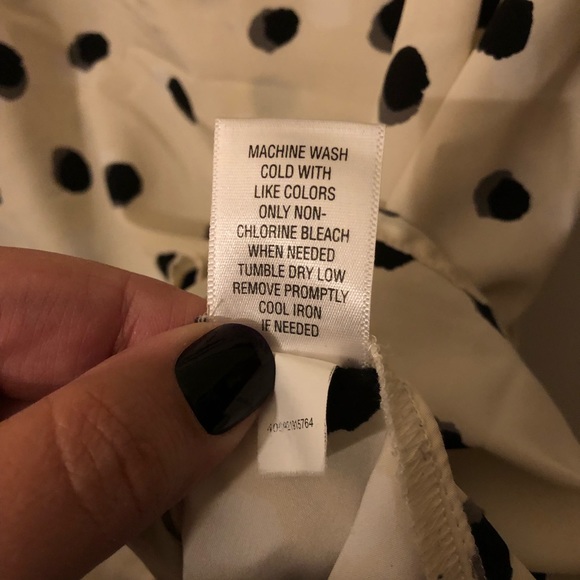 Cream Polyester Tank Top with Black & Gray Dots - Picture 4 of 5